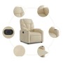 Sillón reclinable eléctrico de tela crema de , Sillones - Ref: Foro24-3204581, Precio: 268,06 €, Descuento: %