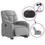 Light gray fabric electric reclining and lifting massage chair by , Armchairs - Ref: Foro24-3204632, Price: 343,92 €, Discoun...