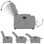 Sillón de masaje eléctrico reclinable elevable tela gris claro de , Sillones - Ref: Foro24-3204632, Precio: 343,92 €, Descuen...