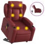 Electric lift massage armchair in artificial red wine leather by , Armchairs - Ref: Foro24-3204569, Price: 339,74 €, Discount: %