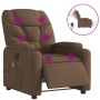 Electric massage recliner brown fabric by , Armchairs - Ref: Foro24-3204588, Price: 365,99 €, Discount: %