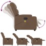 Electric massage recliner brown fabric by , Armchairs - Ref: Foro24-3204588, Price: 365,99 €, Discount: %