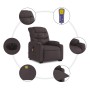 Electric reclining and lift massage armchair in dark brown fabric. by , Armchairs - Ref: Foro24-3206677, Price: 335,93 €, Dis...