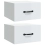 Wall-mounted bedside tables 2 units glossy white 35x35x20 cm by vidaXL, Nightstands - Ref: Foro24-812865, Price: 35,99 €, Dis...