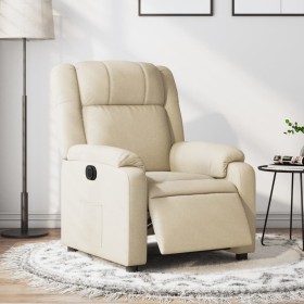 Sillón reclinable eléctrico de tela crema de , Sillones - Ref: Foro24-3205187, Precio: 268,99 €, Descuento: %