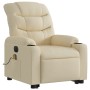 Sillón de masaje eléctrico reclinable elevable tela crema de , Sillones - Ref: Foro24-3206680, Precio: 338,06 €, Descuento: %