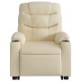 Sillón de masaje eléctrico reclinable elevable tela crema de , Sillones - Ref: Foro24-3206680, Precio: 338,06 €, Descuento: %