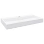 Lavabo 100x46x11 cm resina mineral/mármol blanco de vidaXL, Lavabos - Ref: Foro24-144066, Precio: 230,19 €, Descuento: %