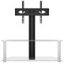 Corner TV cabinet 2 levels for 32-70 inches black silver by , TV Furniture - Ref: Foro24-358171, Price: 86,85 €, Discount: %