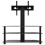 Corner TV stand with 3 levels for 32-70 inch TVs in black color. by , TV Furniture - Ref: Foro24-358178, Price: 152,28 €, Dis...