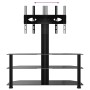 Corner TV stand with 3 levels for 32-70 inch TVs in black color. by , TV Furniture - Ref: Foro24-358178, Price: 152,28 €, Dis...