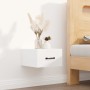 Wall-mounted bedside tables 2 units glossy white 35x35x20 cm by vidaXL, Nightstands - Ref: Foro24-812865, Price: 35,99 €, Dis...