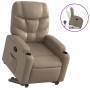 Sillón reclinable elevable cuero artificial color capuchino de , Sillones - Ref: Foro24-3204664, Precio: 288,17 €, Descuento: %