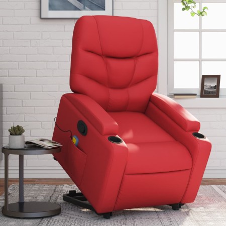 Red Artificial Leather Foot Massage Recliner by , Armchairs - Ref: Foro24-3204670, Price: 312,91 €, Discount: %