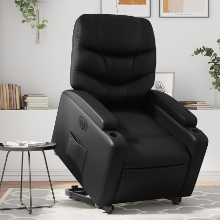 Sillón reclinable y elevable eléctrico cuero sintético negro de , Sillones - Ref: Foro24-3204672, Precio: 335,84 €, Descuento: %