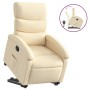 Sillón reclinable elevable de tela color crema de , Sillones - Ref: Foro24-3203987, Precio: 268,21 €, Descuento: %