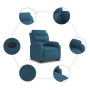 Sillón eléctrico reclinable elevable de terciopelo azul de , Sillones - Ref: Foro24-3205124, Precio: 373,21 €, Descuento: %