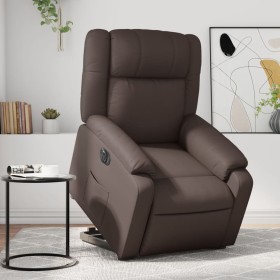 Sillón reclinable elevable eléctrico de cuero sintético marrón de , Sillones - Ref: Foro24-3205166, Precio: 314,91 €, Descuen...