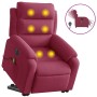 Reclining and elevating red velvet massage armchair by , Armchairs - Ref: Foro24-3205130, Price: 364,65 €, Discount: %