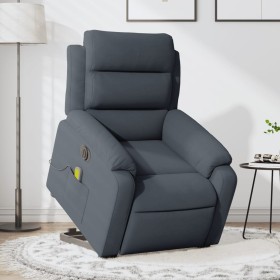 Dark gray velvet reclining and lift massage chair by , Armchairs - Ref: Foro24-3205126, Price: 336,84 €, Discount: %