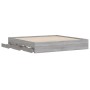 Cama con cajones madera ingeniería gris Sonoma 200x200 cm de , Camas y somieres - Ref: Foro24-3207250, Precio: 223,99 €, Desc...