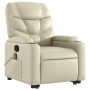 Cream-colored artificial leather foot massage recliner by , Armchairs - Ref: Foro24-3204666, Price: 305,99 €, Discount: %