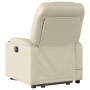 Cream-colored artificial leather foot massage recliner by , Armchairs - Ref: Foro24-3204666, Price: 305,99 €, Discount: %