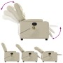 Cream-colored artificial leather foot massage recliner by , Armchairs - Ref: Foro24-3204666, Price: 305,99 €, Discount: %