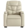 Cream-colored artificial leather foot massage recliner by , Armchairs - Ref: Foro24-3204666, Price: 305,99 €, Discount: %