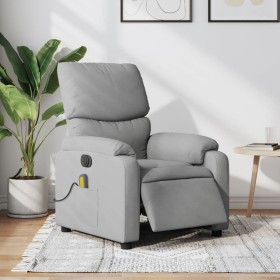 Sillón reclinable de masaje eléctrico tela gris claro de , Sillones - Ref: Foro24-3204812, Precio: 252,30 €, Descuento: %