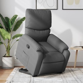 Sillón reclinable elevable de tela gris oscuro de , Sillones - Ref: Foro24-3204825, Precio: 273,00 €, Descuento: %