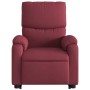 Sillón reclinable elevable tela rojo tinto de , Sillones - Ref: Foro24-3204827, Precio: 272,26 €, Descuento: %