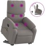 Reclining massage chair with lift in gray taupe fabric by , Armchairs - Ref: Foro24-3204844, Price: 305,42 €, Discount: %