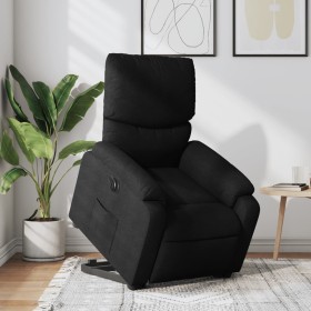 Electric reclining and lift fabric armchair in black. by , Armchairs - Ref: Foro24-3204850, Price: 305,99 €, Discount: %