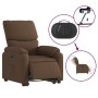 Electric reclining and lift fabric armchair in brown. by , Armchairs - Ref: Foro24-3204852, Price: 305,83 €, Discount: %