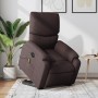 Electric reclining and lift massage armchair in dark brown fabric. by , Armchairs - Ref: Foro24-3204865, Price: 332,74 €, Dis...