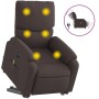 Electric reclining and lift massage armchair in dark brown fabric. by , Armchairs - Ref: Foro24-3204865, Price: 332,74 €, Dis...