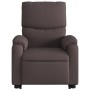 Electric reclining and lift massage armchair in dark brown fabric. by , Armchairs - Ref: Foro24-3204865, Price: 332,74 €, Dis...