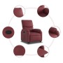 Sillón reclinable elevable cuero artificial rojo tinto de , Sillones - Ref: Foro24-3204890, Precio: 272,29 €, Descuento: %