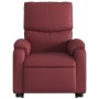 Sillón reclinable elevable cuero artificial rojo tinto de , Sillones - Ref: Foro24-3204890, Precio: 272,29 €, Descuento: %