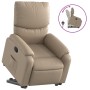 Sillón reclinable elevable cuero artificial color capuchino de , Sillones - Ref: Foro24-3204892, Precio: 290,98 €, Descuento: %