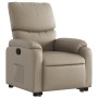 Sillón reclinable elevable cuero artificial color capuchino de , Sillones - Ref: Foro24-3204892, Precio: 290,98 €, Descuento: %