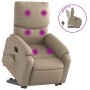 Reclining massage chair with footrest in artificial leather, cappuccino color. by , Armchairs - Ref: Foro24-3204899, Price: 2...