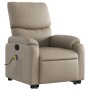 Reclining massage chair with footrest in artificial leather, cappuccino color. by , Armchairs - Ref: Foro24-3204899, Price: 2...