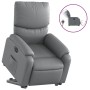 Sillón reclinable elevable eléctrico de cuero sintético gris de , Sillones - Ref: Foro24-3204903, Precio: 331,50 €, Descuento: %