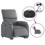 Sillón reclinable elevable eléctrico de cuero sintético gris de , Sillones - Ref: Foro24-3204903, Precio: 331,50 €, Descuento: %