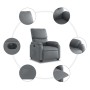 Sillón reclinable elevable eléctrico de cuero sintético gris de , Sillones - Ref: Foro24-3204903, Precio: 331,50 €, Descuento: %