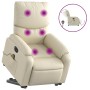 Electric lifting massage chair cream synthetic leather by , Armchairs - Ref: Foro24-3204908, Price: 323,07 €, Discount: %