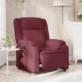 Sillón de masaje reclinable eléctrico tela rojo tinto de , Sillones - Ref: Foro24-3205193, Precio: 286,99 €, Descuento: %