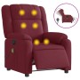 Electric reclining massage armchair in burgundy fabric by , Armchairs - Ref: Foro24-3205193, Price: 276,84 €, Discount: %